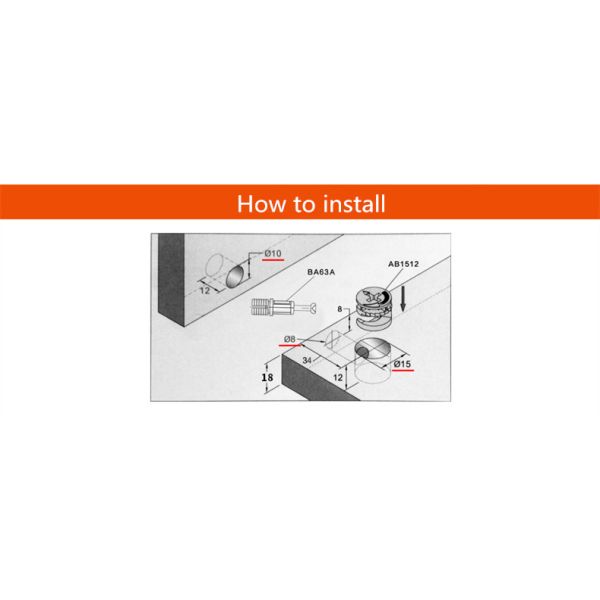 M8 Steel and Plastic Mini Fix Fast Joint Connector Bolts for Cabinet in Mail Packing