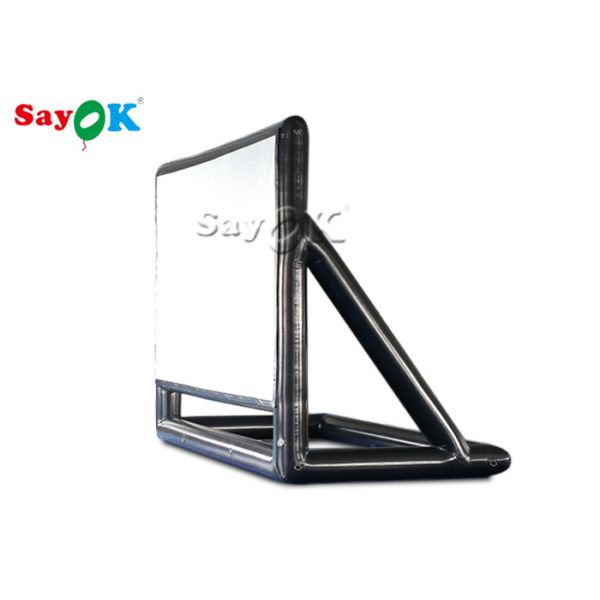 Раздувным на открытом воздухе киноэкран крупного плана экрана большим черным загерметизированный воздухом на центры науки 4.72x3.4m