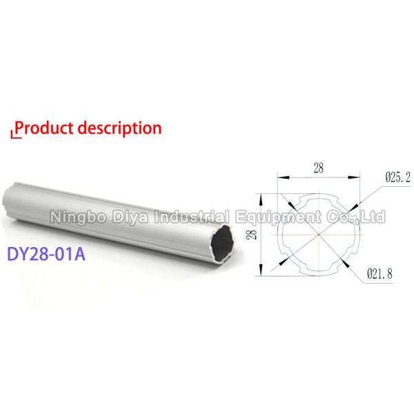 DY28-01A Aluminium Anti Static Pipe Round Profile With Simple Assembly