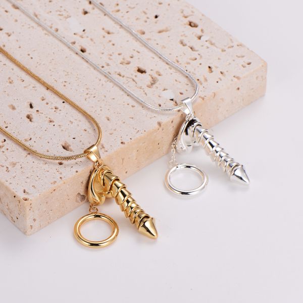 2025 New Fashion Stainless Steel Necklace Funny Personality Pendant Necklace Jewelry
