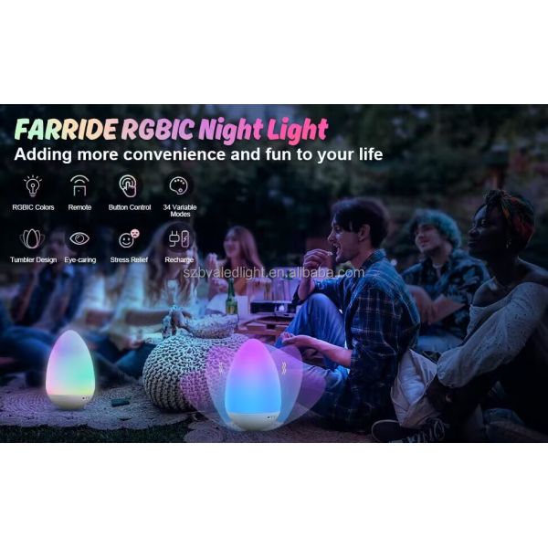 Colorful Portable Table Lamp Cute Remote Control Table Lamp Dimmable