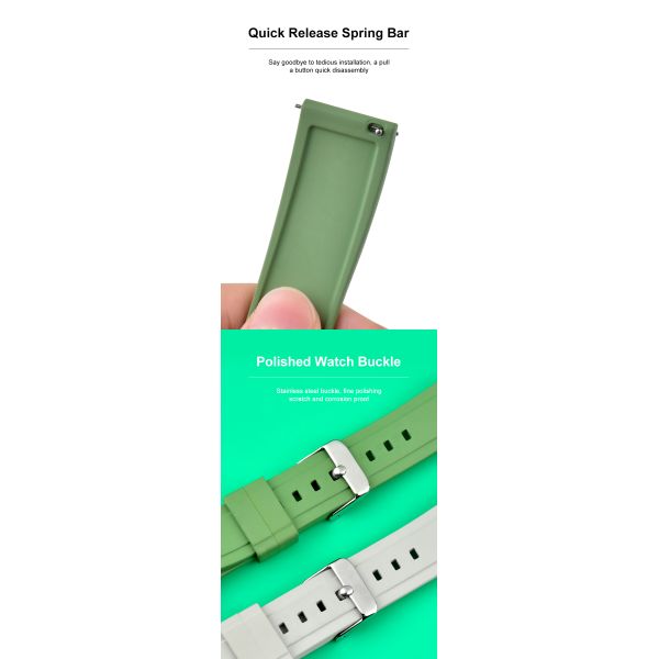 SHX-915 Stylish FKM Rubber Watch Strap · Customizable Logo | OEM/ODM