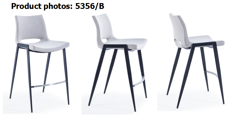 PU Elastic Modern Vintage Metal 75cm High Bar Stool Chair