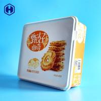 Contenedores de almacenamiento plásticos de la comida del cuadrado de la galleta de mantequilla en el etiquetado del molde