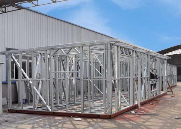 Cadre en acier de jardin de lumière préfabriquée mobile de studio avec la conception en bois faite sur commande