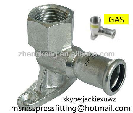 Stainless Steel Pipe Inox Press Fittings Rust Resistant Zinc Plated Surface
