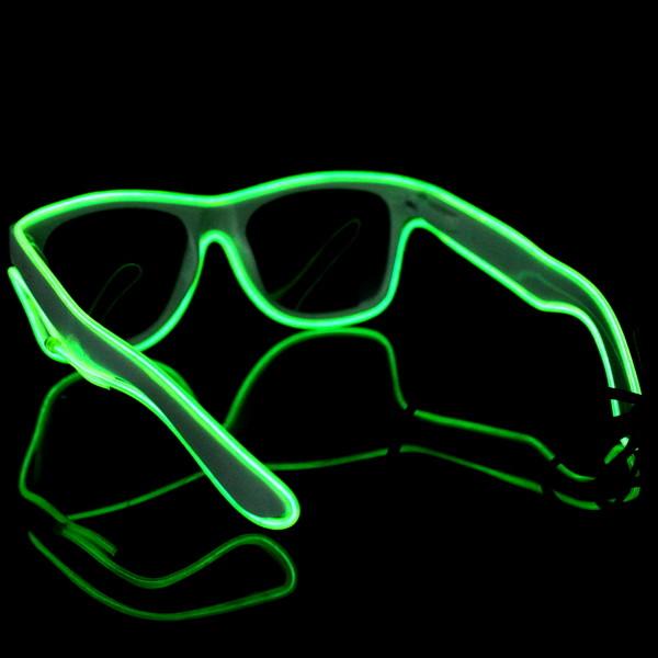 Multi-Color Full Frame EL Wire Sunglasses Light Up Glow Sunglasses For Concerts, Party, Night Clubs