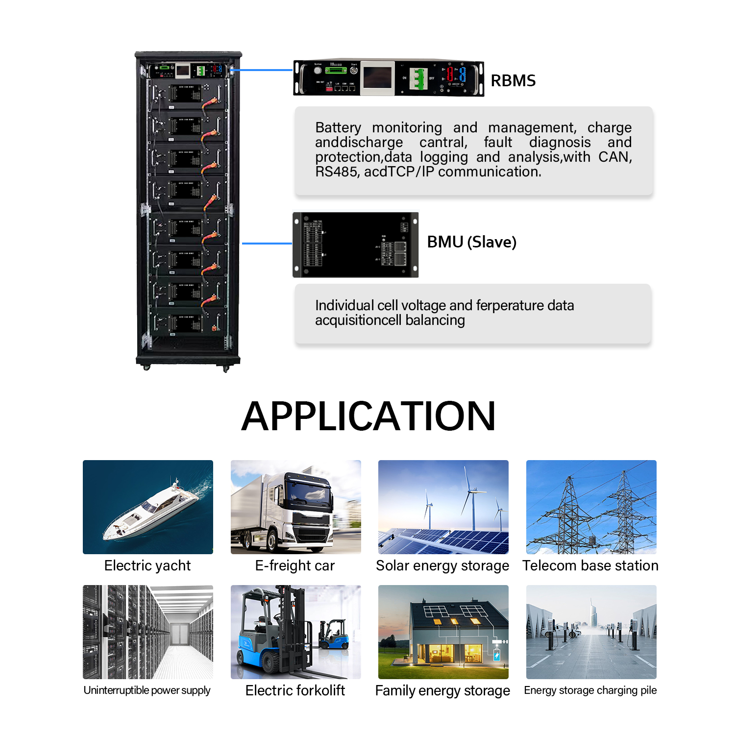 GCE 96S 307.2V 50A LFP BMS высокоэффективный реле BMS мониторинг в режиме реального времени и расширенная защита
