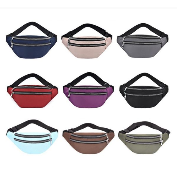 Customized Women Nylon Belt Bag Waterproof Cross Body Fanny Waist Pack with Material