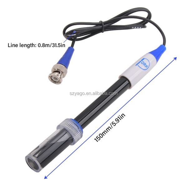 501-2 ORP Electrode with Ceramic Core Ag/AgCl Reference and ±2000 mV Range for Lab and Field Use