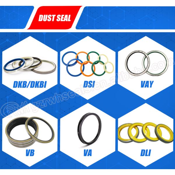 Уплотнение пыли PU экскаватора гидравлическое, голубое уплотнение счищателя DHS цвета