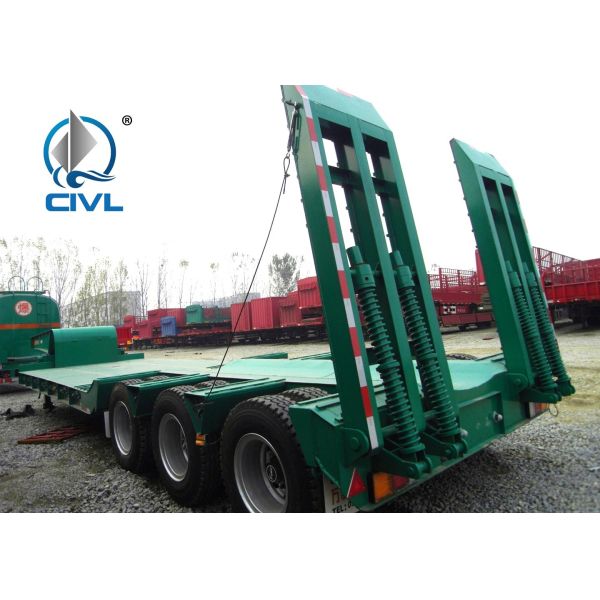 40-60 ton low flatbed semi-trailer hydraulic ladder for transporting construction machinery