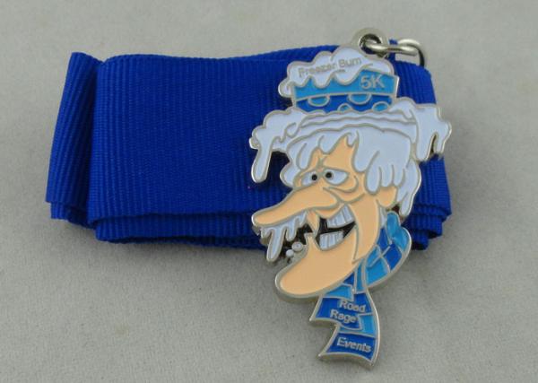 Road Rage Events Custom Ribbons Awards Freezer Bum 5K Nickel Plating