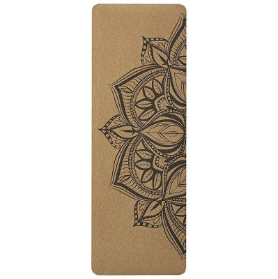 Custom Pattern Cork Yoga Mat , Lightweight Rubber Yoga Mat