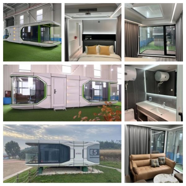 Luxury Mobile Home Aluminum Prefabricated Full House Smart Space Capsule for Villages