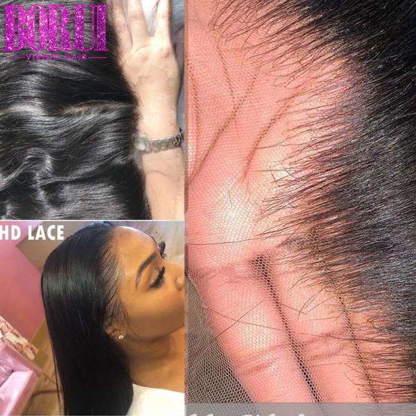13*6 Unprocessed Baby Hair Body Wave Lace Frontal With Hair Bundles For Black Women