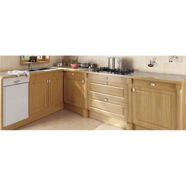 MDF Shaker Kitchen Cabinet Doors Pvc Film Wraped With 750~850kgs/M3 Density