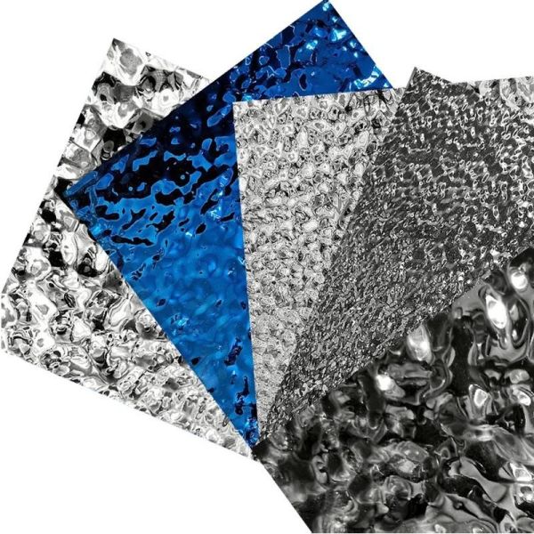 Зеркало Золотой цвет Водяной Волн нержавеющей стали Лист для украшения потолка