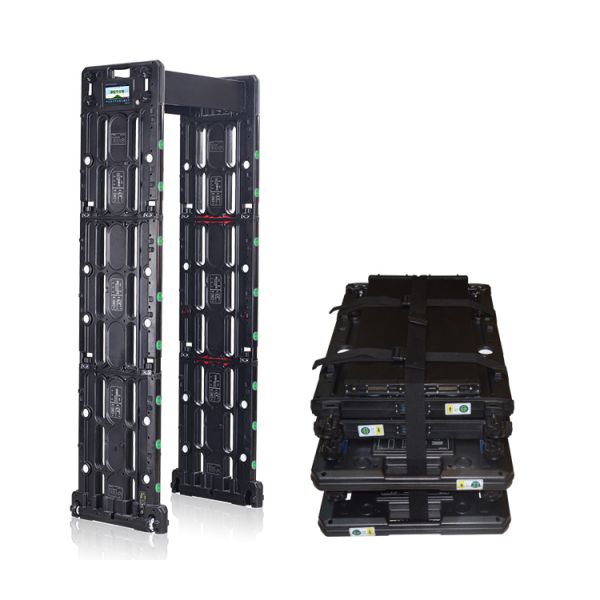 Custom Made 24 Zones Security Check Gate , Pass Through Metal Detector Portable 300 Sensitivity