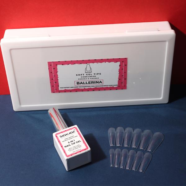 Almond Acrylic Nails 500 Pcs Soft Gel Press on Nail Pre-shape Tips for Full Cover Extension 12 Sizes Customized Accepted