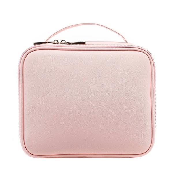Fashion Large Travel Reusable Waterproof Plain PU Leather Toiletry Makeup Brush Cosmetic Bag For Women