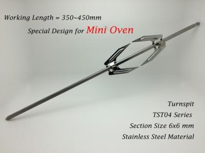 Exclusive Compact  Grill Turnspit , Food Grade Stainless Steel Spit Rod For Mini Oven