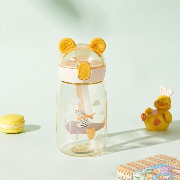 500ml 650ml Plastic Cup Eco Friendly Cartoon Water Bottle for Applicable Boiling Water