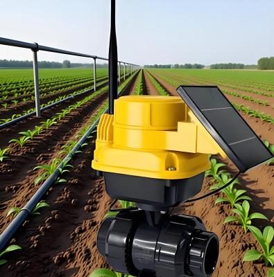 1/2IN2IN 2-Way DC9~30V Solar-Powered Electric Motorized DN50 Ball Valve Wireless Remote Control Smart High Temp Water