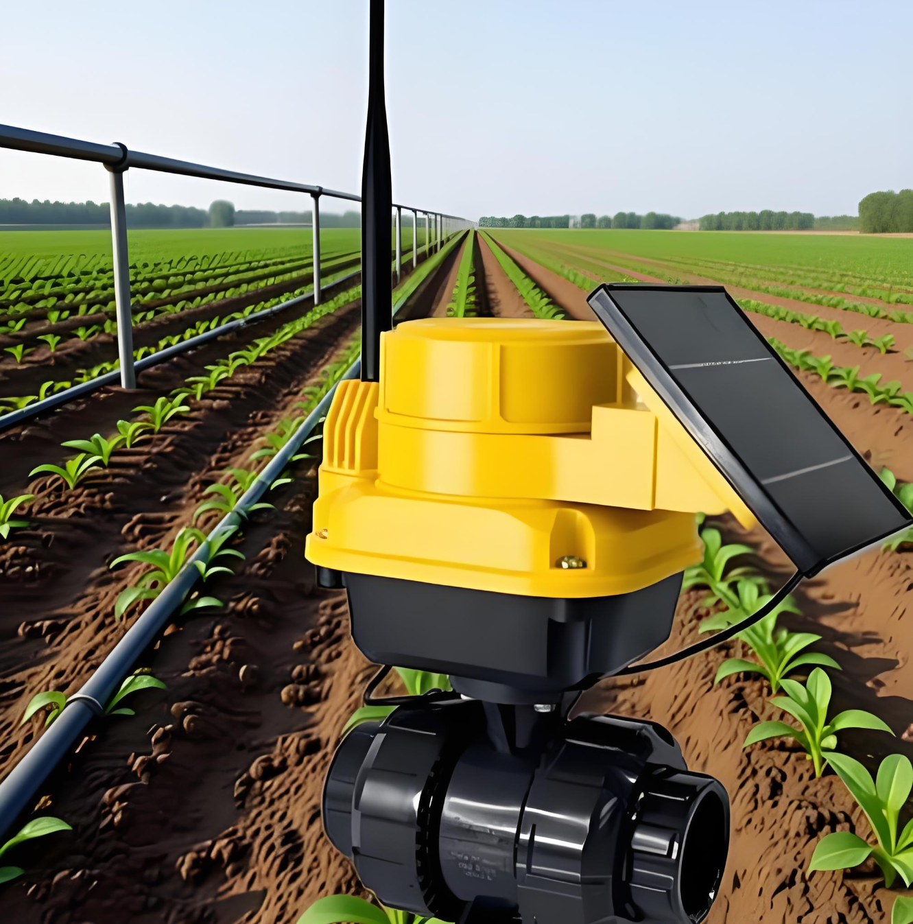 1/2IN2IN 2-Way DC9~30V Solar-Powered Electric Motorized DN50 Ball Valve Wireless Remote Control Smart High Temp Water