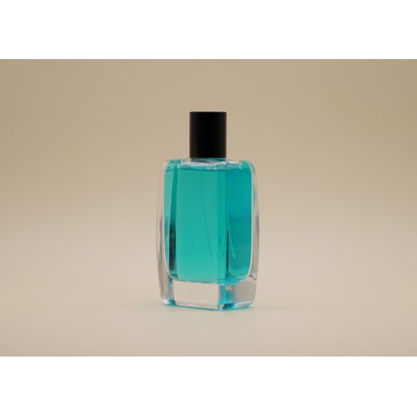 Rectangle Cosmetic Spray Bottle With Matte Black Crimp Perfume Sprayer