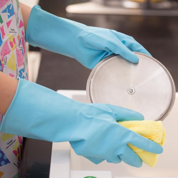 Блюда перчаток Киттчен домочадца Флоклинед хлопка перчатки резинового резинового моя