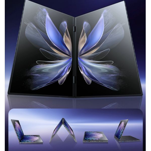 Aether 2026 New Upgraded 14inch Dual Screen Gaming Laptop Intel Processor 360 Flip Design High Efficiency Powerful