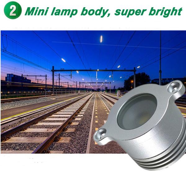Mini 1W Led Handrail Railing light 12V Low Voltage IP67 Recessed Outdoor Spotlights Stair Lights Bridge Landscape Lighti