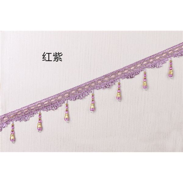 Handmade fashionable chain beads lace tassels fringes for curtain/sofa/pillow decoration