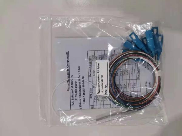 FTTH SC Fiber Optical Mini Steel Tube 1x2 Splitter PLC 1x4 1x8 1x16 1x32 1x64 PLC Splitter