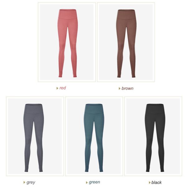 Спорт Капри сплошного цвета задыхаются тонкие подходящие высокие гетры йоги Waisted с карманами