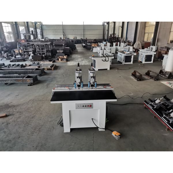 Max. Drilling Diameter 50mm Cabinet Double Two Heads Wooden Door Hinge Boring Machine