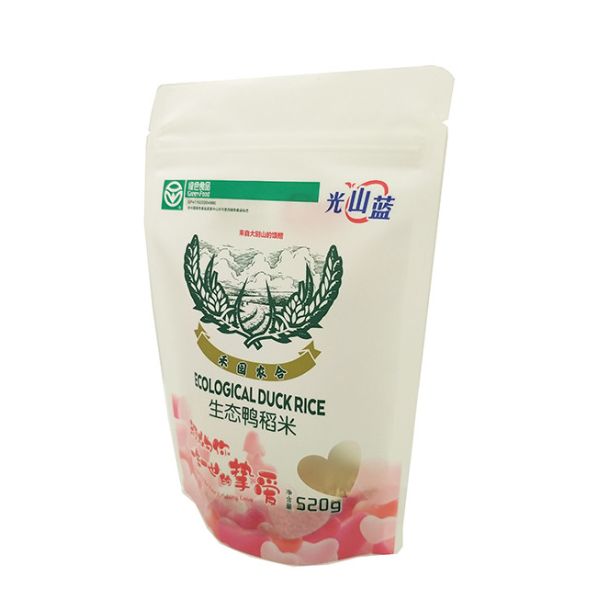 White Matt BOPP 150Mic Plastic Stand Up Zipper Pouch Custom Printed