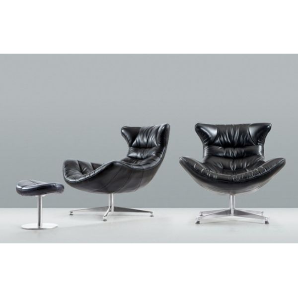 Leisure Modern Design Genuine Leather Hotel Chair Living room Single Seater Chair