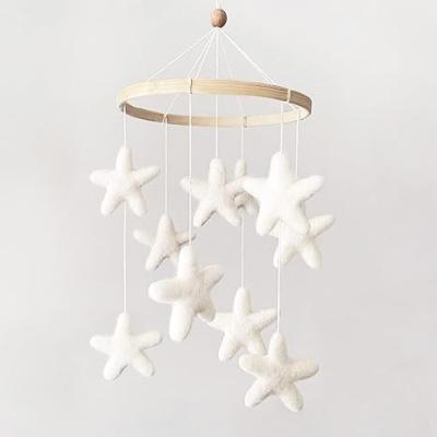 White Star Felt Baby Moblie For Crib Nursery Decorations Accept Custom Color And Size