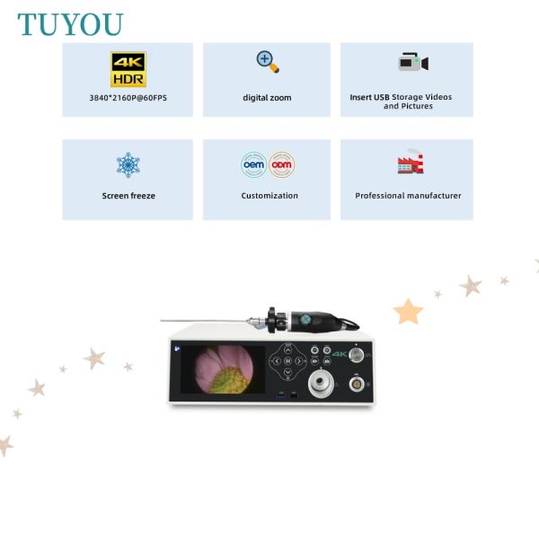 TUYOU Professional 4K Medical Endoscope Camera with Video Recording Function ENT Support Lightweight Compact