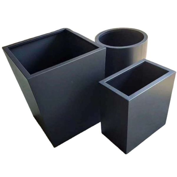 Plantador resistente al aire libre moderno modificado para requisitos particulares grande del árbol del plantador del árbol del cuadrado del metal