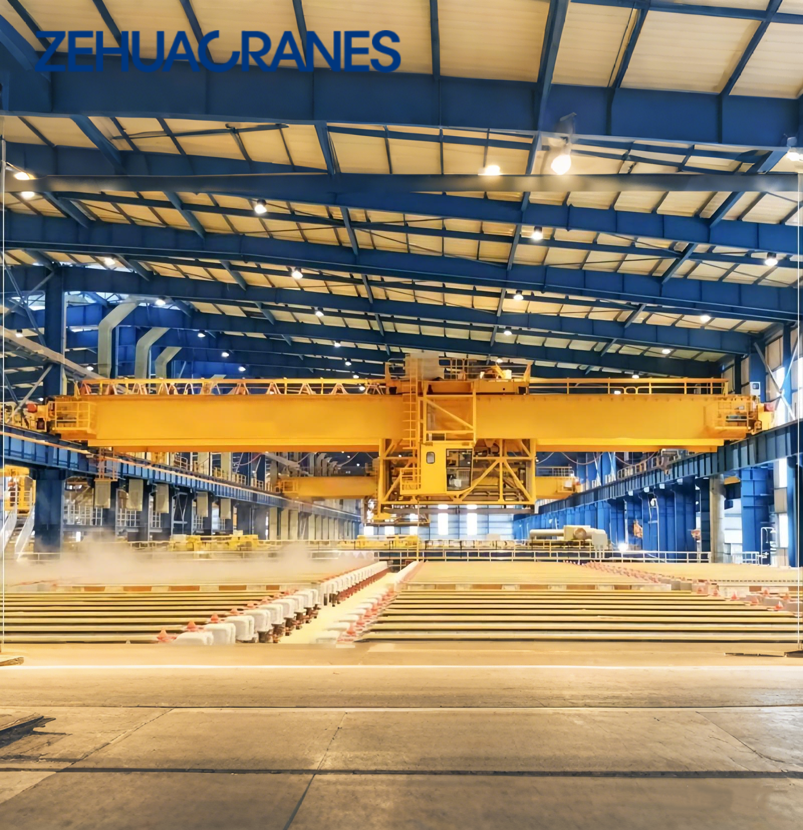 Multi Function Electrolytic Copper Double Girder Overhead Crane 25 Ton for Cathode Anode Handling Anti-Corrosion Design