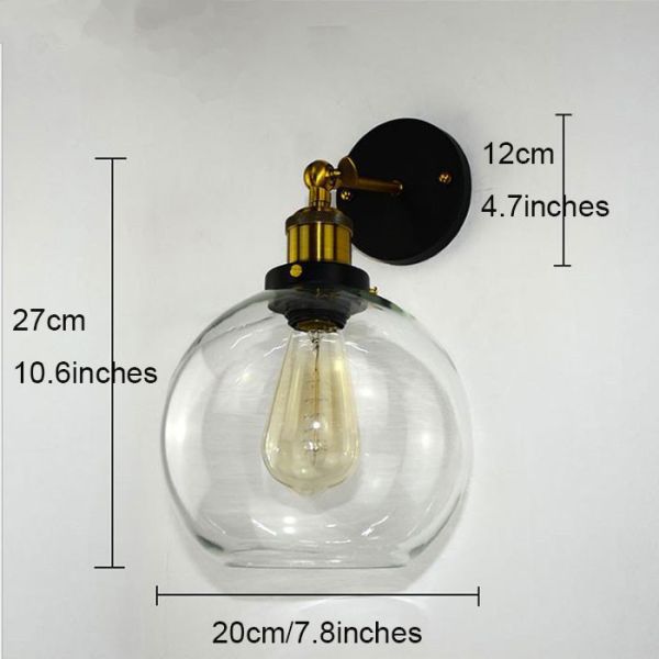 dison bulb included Glass Wall Sconces lamp light Kitchen Lamp （WH-VR-108）