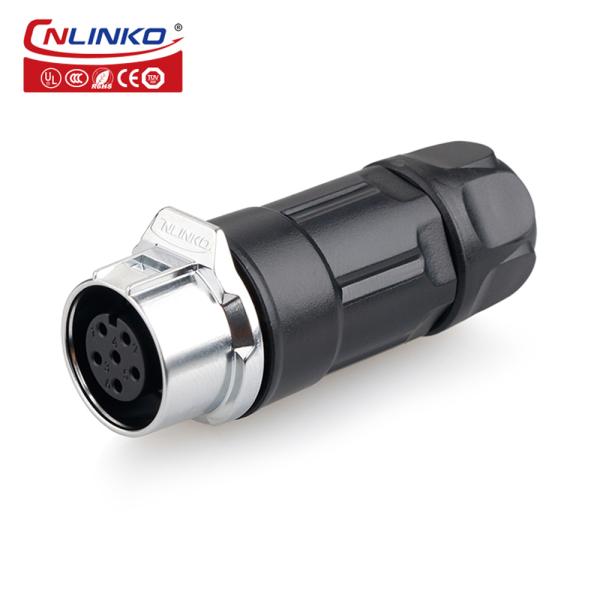 CNLINKO M12 Panel Mount Waterproof Ip67 6 Pin Male Female Docking Connector