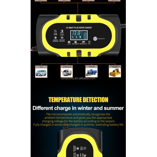 Fashionable Lead Acid Battery Charger OEM/ODM Accepted 12V 10A Solar Car Lead-Acid Battery Charger with SCP Function