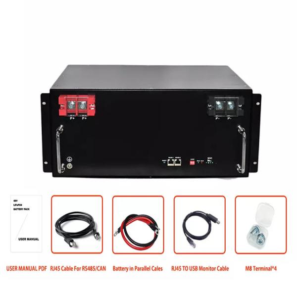Rack Mounted 100ah 400ah 48V Lifepo4 Battery Pack 10kwh 51.2 V 200ah Lifepo4 Lithium Battery