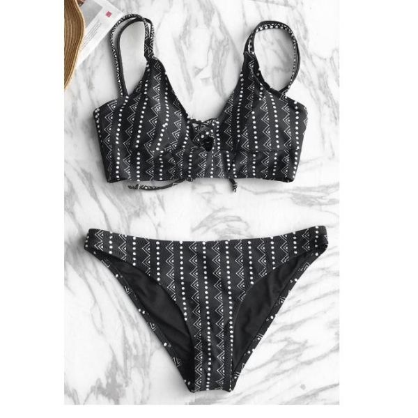 ORANGE BOHO TANK BIKINI