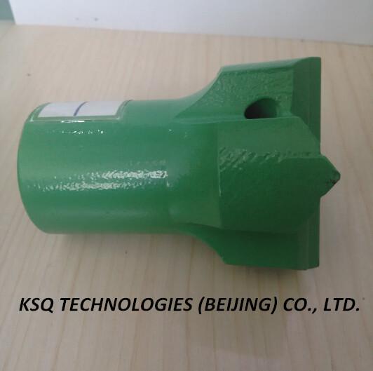 H25 / R38 Flat / Oblique Button Drill Bit , Cross Bit Thread Steel for Tunneling
