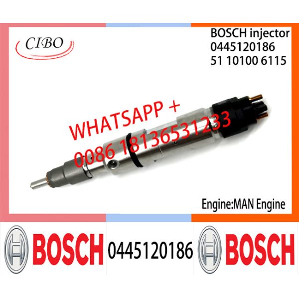 Собрание 0445120186 инжектора топлива 51101006115 BOSCH 0445120186 первоначальное 51101006115 для VW ЧЕЛОВЕКА